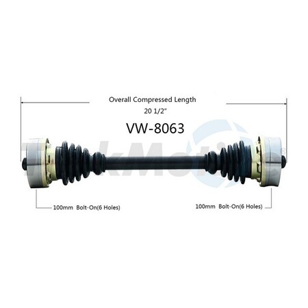 Surtrack Axle Cv Axle Shaft, Vw-8063 VW-8063